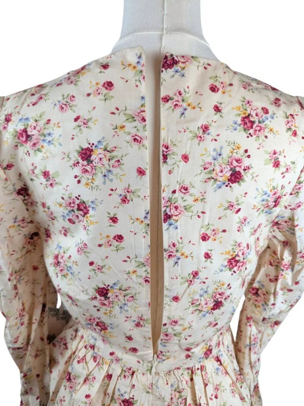 Tuckernuck Hyacinth House Top Floral Ava Peplum Cotton Blouse Long Sleeves XS